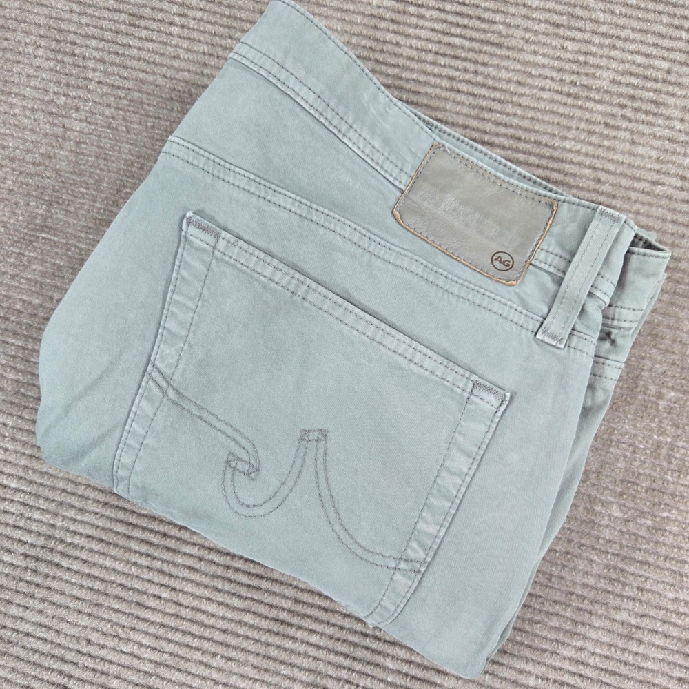 AG Adriano Goldschmied Mens 38x34 Sage Green Everett Slim Straight Chino‎ Pants